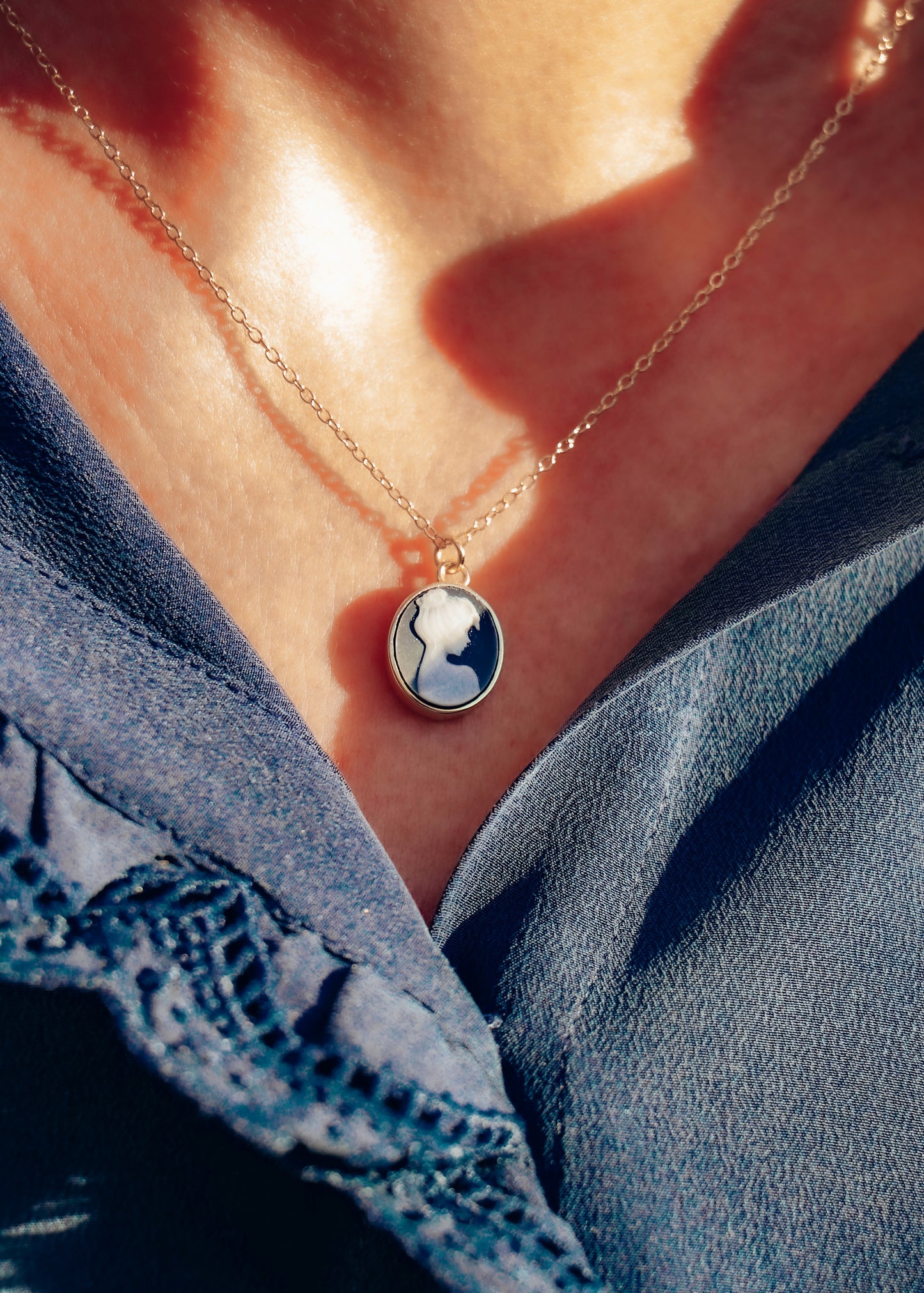 Viennese Love Story Necklace | Blue Agate