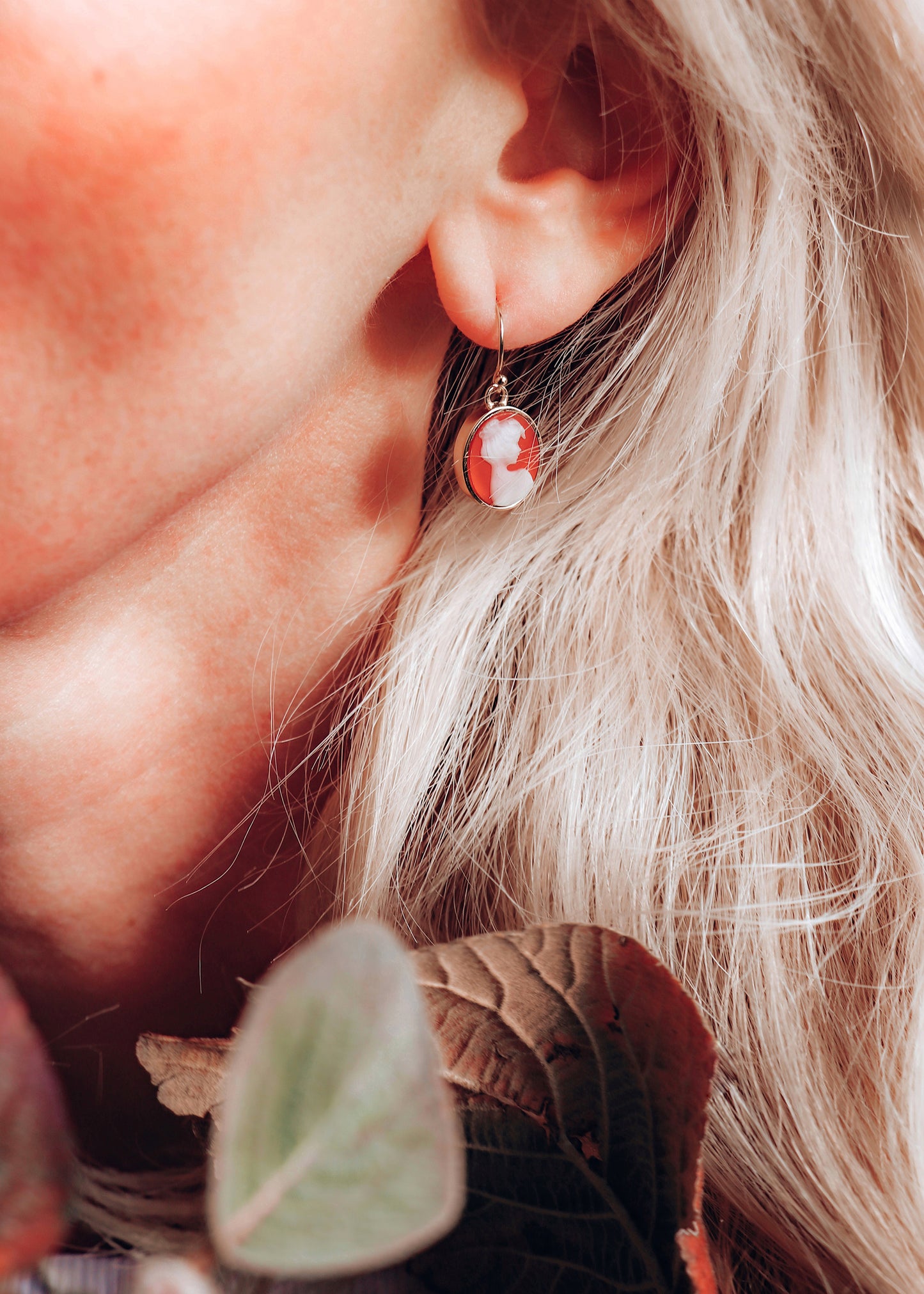 Viennese Love Story Earrings | Red Agate